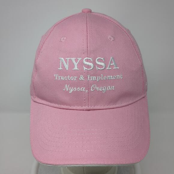 Nyssa Tractor & Implement Strapback Baseball Cap Pink One Size Adjustable HTT - Picture 2 of 9